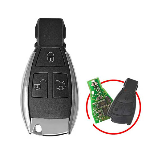 Mercedes BENZ old NEC Board Modified for new Chrome Key Shell 3 Buttonsa